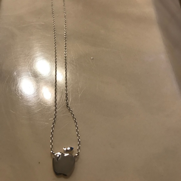 Sterling Silver Apple Necklace - Picture 2 of 3